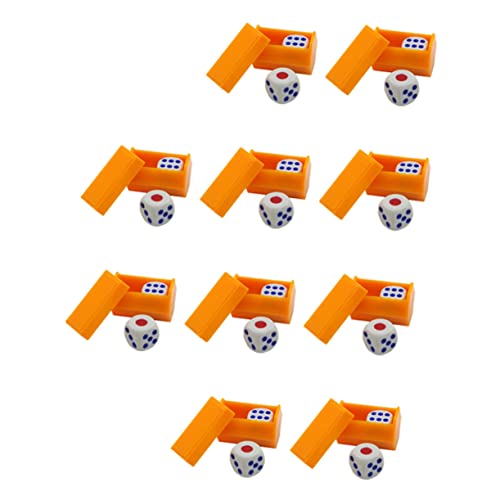 Vaguelly 10 Sätze Hören Sie Den Wind Würfel Punkt Spiel Party-würfel-Requisite Unterhaltungswürfel Party-requisitenwürfel Partywürfel Orange Plastik von Vaguelly