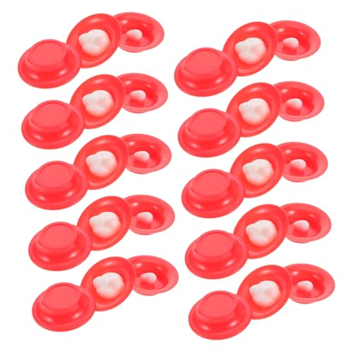 Vaguelly 10 Sätze Hühnermagie Zauberer Chick Toy -Huhn- Kleines Hühnchenspielzeug Streiche Mini- Für Eier Plastik Rot von Vaguelly