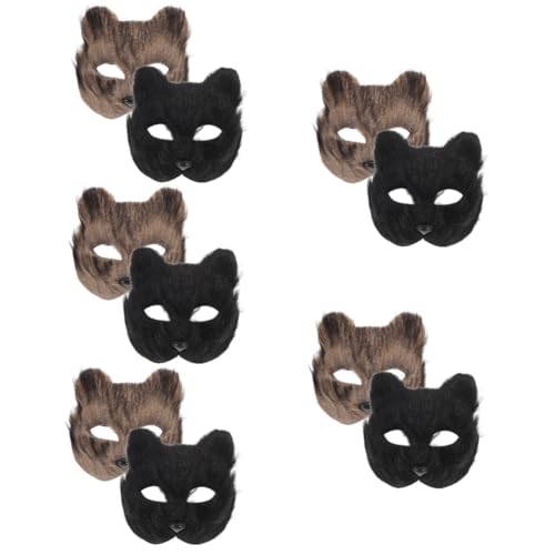 Vaguelly 10 Stk tierische Maske halloween party halloween maske camoing Maskiert Kleidung Cosplay-Maske Halloween-Masken einzigartig schmücken Japan bilden Männer und Frauen Zubehör Plastik von Vaguelly