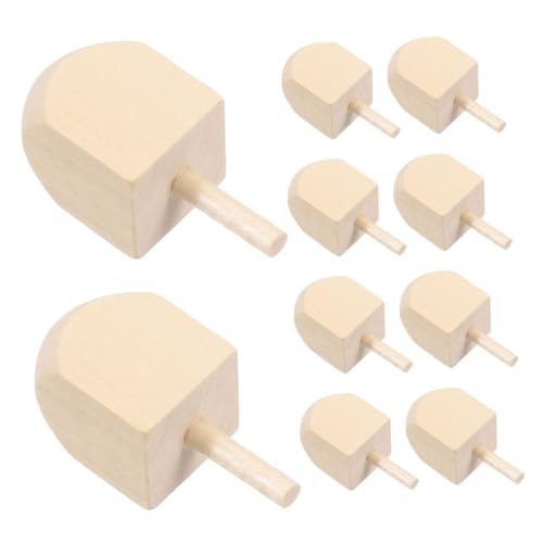 Vaguelly Kreiselspielzeug Aus Holz – 10 Stück Leere Chanukka-Dreidel Unbemalte Kreisel Für Kinder Familie Bastelset Vaguelly Kreiselspielzeug Aus Holz – 10 Stück Leere Chanukka-Dreidel Unbemalte Kreisel Für Kinder Familie Bastelset von Vaguelly
