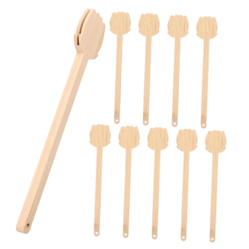 Vaguelly 10 Stück Fan Stiele für Diy Handarbeiten Runde Handgriffe für Hochzeiten und Feiern Vielseitig Einsetzbare Bastelmaterialien für Kreative Projekte von Vaguelly