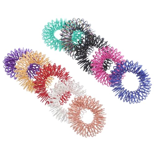 Vaguelly 10 Stück Fingermassagegerät Finger Stress Handmassage Fingerdruck Entspannungs Figette-Ring kleine Zappelspielzeuge Kawaii Metall Vaguelly 10 Stück Fingermassagegerät Finger Stress Handmassage Fingerdruck Entspannungs Figette-Ring kleine Zappelspielzeuge Kawaii Metall von Vaguelly