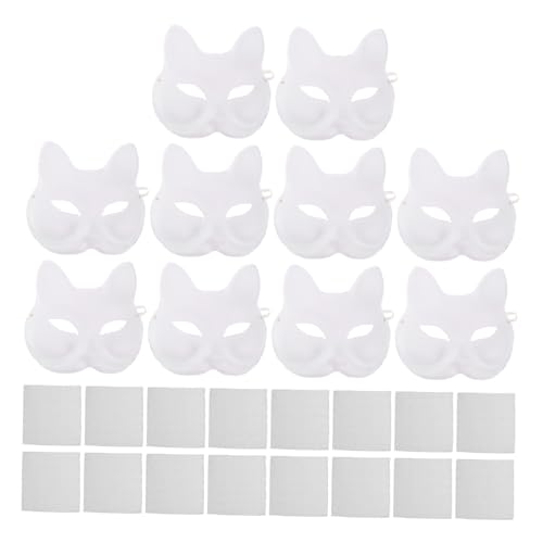 Vaguelly 10 Stück Fuchs Gesichtsmasken DIY Unbemalte Fuchsmaske Leere Weiße Maske Maskerade Fuchsmasken Weiße Bastelmaske Halloween Partymasken Bemalbare Vaguelly 10 Stück Fuchs Gesichtsmasken DIY Unbemalte Fuchsmaske Leere Weiße Maske Maskerade Fuchsmasken Weiße Bastelmaske Halloween Partymasken Bemalbare von Vaguelly