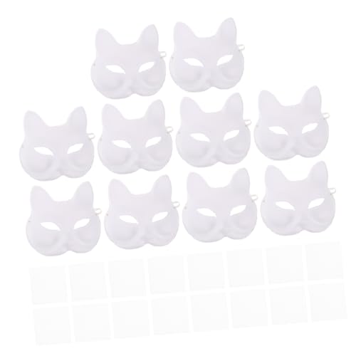 Vaguelly 10 Stück Fuchs Gesichtsmasken Tier Anziehmasken Maskenball Gesichtsbedeckung Tiermasken Zum Dekorieren Von Tierkostümmasken DIY Kostümmasken Halloween Kostümmaske Bastel von Vaguelly