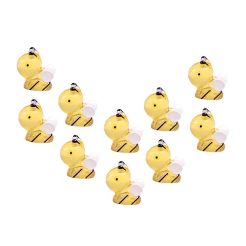 Vaguelly 10 Stück Harz Bienenfiguren Nachtleuchtende Dekorationen für Bonsai und Mikro Landschaften Kawaii Bienchen für Garten und Kreative Bastelprojekte von Vaguelly