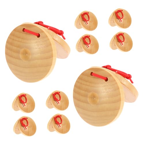 Vaguelly 10 Stück Holzmusikinstrumente für Kleinkinder Pädagogische Rhythmusspielzeuge Orff Instrumente für Musikalischen die Frühkindliche Bildung von Vaguelly