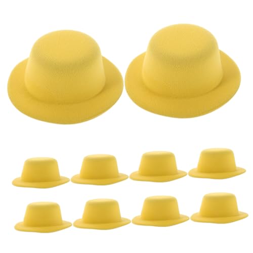 Vaguelly 10 Stück Kleine Mini Hüte für Bastelprojekte Leichte Vielseitige Kleine für DIY Haustier Puppenaccessoires Mini Kappen für Partydekoration und Haarschmuck von Vaguelly