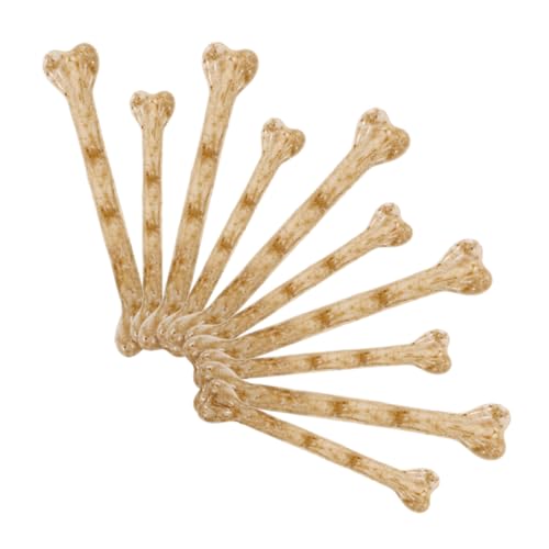 Vaguelly 10 Stück Knochenornamente Kunststoffknochen Mini-Knochen Zum Basteln Halloween-Knochen Halloween-, Knochen-Requisiten Knochendekor Skelette Knochen Halloween Plastik von Vaguelly