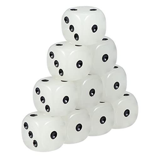 Vaguelly 10 Stück Leuchtende Würfel Spielwürfel Spiel Würfel Solide Würfel Pub- Würfel Würfel Für Bar Kneipenwürfel Mode Würfel Würfelspiel Für Würfeln Acryl Black von Vaguelly