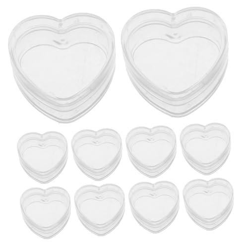 Vaguelly 10 Stück Mini Herzförmige Aufbewahrungsboxen Teiliges aus für Puppenhaus und DIY Organisierer für Schmuck und Kleine Gegenstände für Kreatives von Vaguelly
