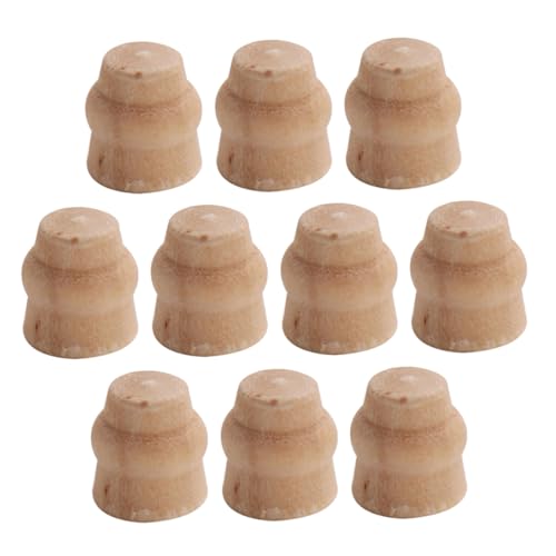 Vaguelly 10 Stück Mini Tischzubehör Möbelbeine Spielzeughaus Schreibtischbeine Mini Schmucktischbeine Kleine Puppenhaus Tischbeine Mini Holzbeine Für Möbel Kleine Tischbeine Beige von Vaguelly