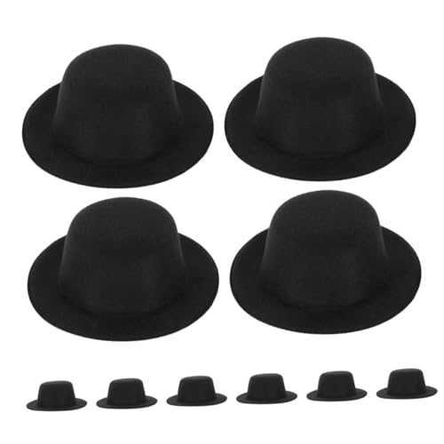 Vaguelly 10 Stück Mini Top Hut Teiliges aus Zarten Stoffhüten für Diy Projekte und Puppendekoration für Schneemann und Clownpuppen Leicht und von Vaguelly