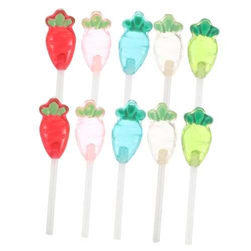 Vaguelly Mini-Lollipop-simulationsmodell-Set 10-teilig Für Puppenhaus-zubehör Realistisches Miniatur-lebensmittelspielzeug Für Halloween-Dekorationen von Vaguelly