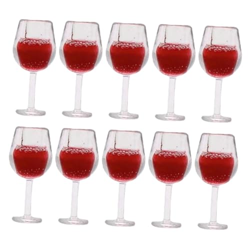 Vaguelly Miniatur Cocktail Gläser 10pcs Puppe Becher Set Für Puppenhaus Miniatur Wein Es von Vaguelly