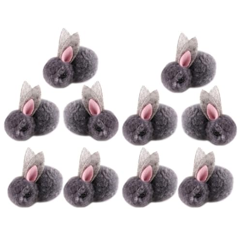 Vaguelly 10 Stück Osterhasen Mini-Plüschtiere Weiche Kleine Kaninchen Hängende Ornamente Für DIY-Handwerk Heimdekorationen 5 5 cm von Vaguelly