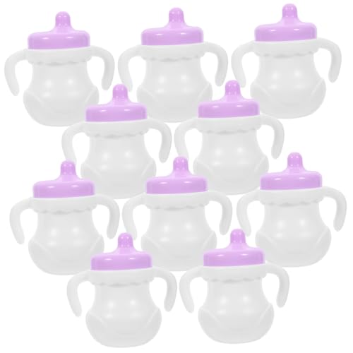 Vaguelly 10 Stück Puppenflaschenspielzeugzubehör Puppenzubehör Babypartybevorzugungen Für Mädchen Babyparty -Party -gefälligkeiten Plastik von Vaguelly