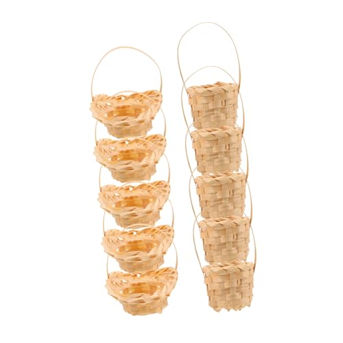 Vaguelly 10 Stück Puppenhaus Aufbewahrungskorb Rustikaler Bambus Blumenkorb Handgefertigt für Puppenhaus Dekoration und Spielzeuglagerung Vaguelly 10 Stück Puppenhaus Aufbewahrungskorb Rustikaler Bambus Blumenkorb Handgefertigt für Puppenhaus Dekoration und Spielzeuglagerung von Vaguelly