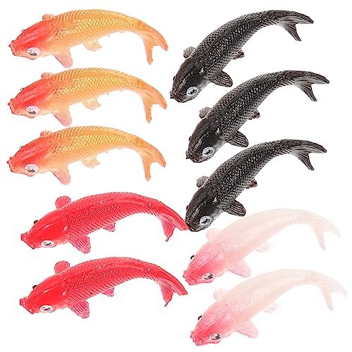 Vaguelly 10 Stück Puppenhaus Modell Puppenhaus Figur Niedliche Mini Zierfische Kleine Spielzeuge Teichtiere Spielzeugfiguren Meeresschuppen Weiches Spiel Kleine Karpfenmodelle von Vaguelly