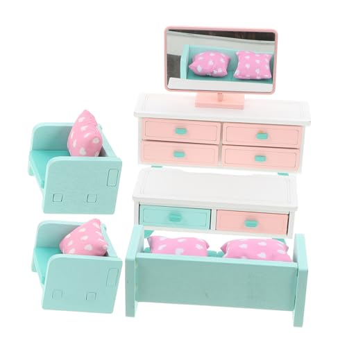 Vaguelly 10 Stück Puppenhausmöbel Puppenstuhl Puppenhaus-Szenerie-Requisiten Zubehör für Puppenhäuser aus Holz Kleiner Holzstuhl für Puppe Puppenstubenmöbel hölzern von Vaguelly