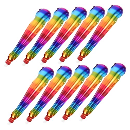 Vaguelly 14 Zoll Mehrzweck-ballon-cheerleading-stangen Leichte Regenbogen-pompon-sticks Für Sportveranstaltungen Karneval von Vaguelly