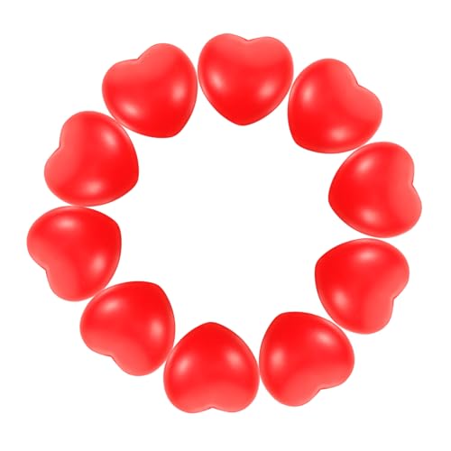 Vaguelly 10 Stück Rote Herz Stressbälle Mini Stressbälle aus PU Schaum für Erwachsene für Stressabbau Partys von Vaguelly