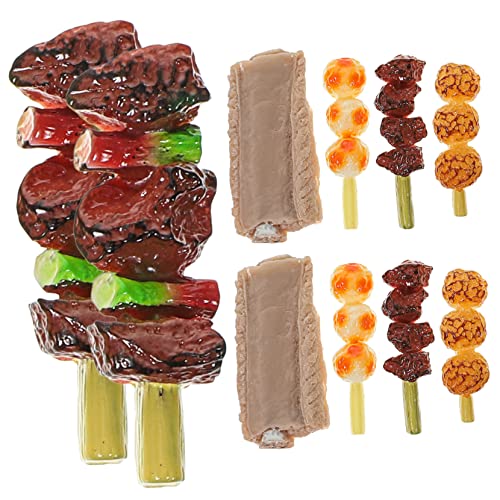 Vaguelly 10 Stück Simulierte Grillspieße für hühner Miniature Food Grill BBQ- Fleischspielset Stellen Grillspielzeug vor PVC Vaguelly 10 Stück Simulierte Grillspieße für hühner Miniature Food Grill BBQ- Fleischspielset Stellen Grillspielzeug vor PVC von Vaguelly