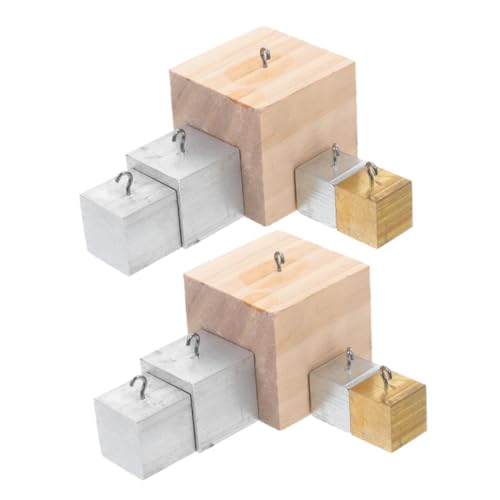 Vaguelly 10 Stück Teiliges Dichtewürfel Set für Physikexperimente Kupfer Aluminium und Holzquader mit Aufhängung für Bildungsaktivitäten und Spezifische Dichteuntersuchungen von Vaguelly