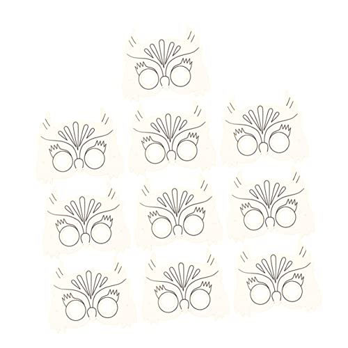 Vaguelly 10 Stück Teiliges Diy Papiermasken Set Eule Weiß zum Bemalen und Ausmalen Kreative Bastelmaterialien für Stabile und Sichere Bastelmaske für Fantasievolles Malen und Rollenspiele Vaguelly 10 Stück Teiliges Diy Papiermasken Set Eule Weiß zum Bemalen und Ausmalen Kreative Bastelmaterialien für Stabile und Sichere Bastelmaske für Fantasievolles Malen und Rollenspiele von Vaguelly
