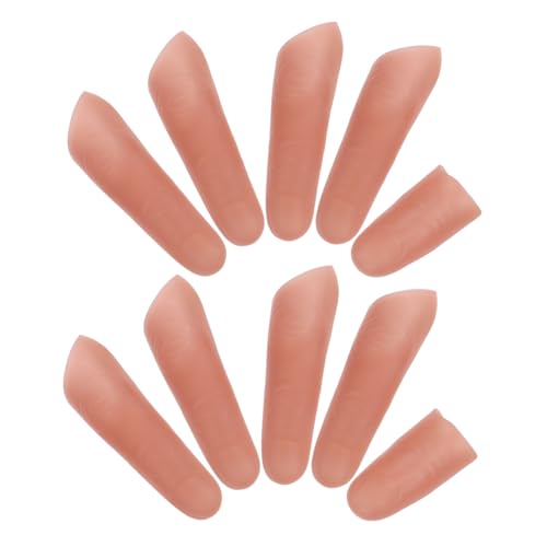 Vaguelly 10 Stück Teiliges Falsche Daumen Fingerhülle Realistisch aus Robustem Material für Close-up Zaubertricks Bühnenillusionen Halloween Prank Zubehör Vielseitig Einsetzbar für Vaguelly 10 Stück Teiliges Falsche Daumen Fingerhülle Realistisch aus Robustem Material für Close-up Zaubertricks Bühnenillusionen Halloween Prank Zubehör Vielseitig Einsetzbar für von Vaguelly