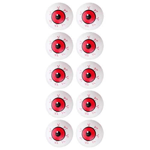 Vaguelly 10 Stück Teiliges Gruselige Halloween Augen Dekorative Fake Eyeballs mit Realistischen Adern Deko für Halloween Partys und Schaurige Anlässe von Vaguelly