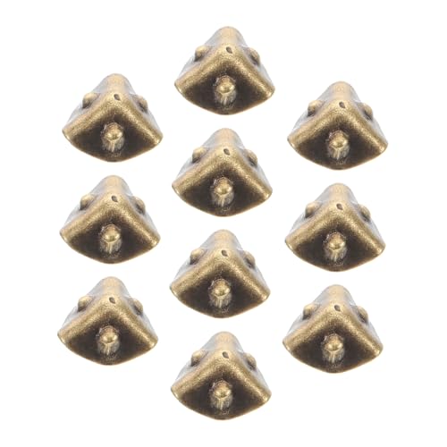 Vaguelly 10 Stück Teiliges Mini Koffer Eckschutz aus Metall Vintage Dreieckige Ecken für DIY Puppenhaus Zubehör Schmuckkästen Kleine Reisekoffer Minimalistisches Design Vielseitig von Vaguelly