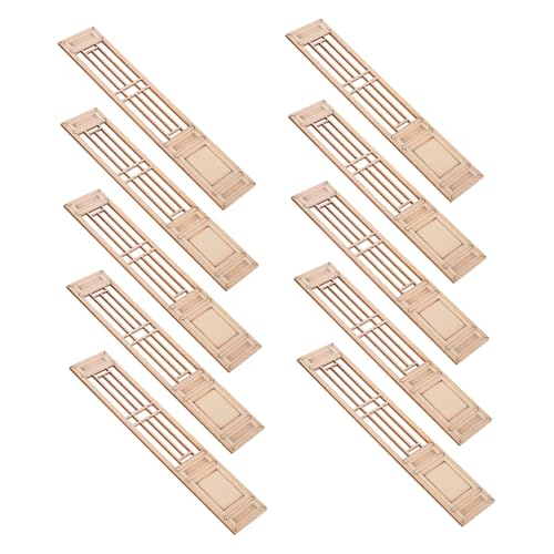 Vaguelly 10 Stück Teiliges Miniatur Chinesisches Holz-tür Fenstermodell Authentischer Handgefertigter Raumteiler für DIY Puppenhaus Vielseitiges Micro-landschaftsdekor Präzise von Vaguelly