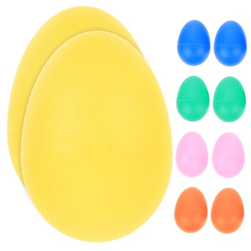 Vaguelly 10 Stück Teiliges Percussion Bunte Egg Shaker Musikinstrumente für Kleinkinder Motorikförderung Kindergarten Musikspaß von Vaguelly
