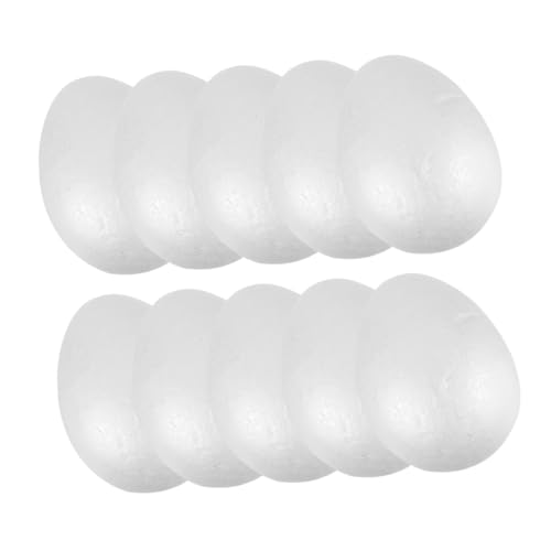 Vaguelly 10 Stück Teiliges Simulationseier Schaumstoff DIY Bastel Eier für Ostern und Dekoration Bemalbare Stabile Schaumstoff Eier für Kreative Handarbeiten und Wohnraumgestaltung von Vaguelly