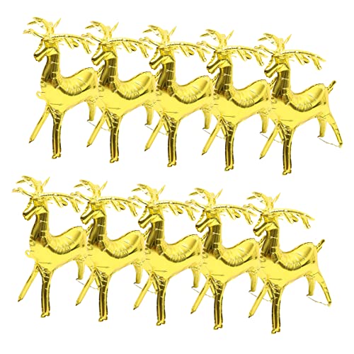 Vaguelly 10 Stück Teiliges Weihnachtsballon Goldener Rentier Aluminiumfolie Ballons Party Dekoration Kindergeburtstag Raumdeko Bühne Zubehör Vaguelly 10 Stück Teiliges Weihnachtsballon Goldener Rentier Aluminiumfolie Ballons Party Dekoration Kindergeburtstag Raumdeko Bühne Zubehör von Vaguelly