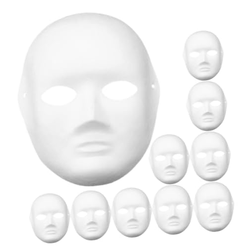 Vaguelly 10 Stück Teiliges Weiße Diy Maske zum Bemalen Leere Pappmaché Maske für Kostümpartys Maskenball und Cosplay Unisex für Kreativität und Gruppenaktivitäten Vaguelly 10 Stück Teiliges Weiße Diy Maske zum Bemalen Leere Pappmaché Maske für Kostümpartys Maskenball und Cosplay Unisex für Kreativität und Gruppenaktivitäten von Vaguelly
