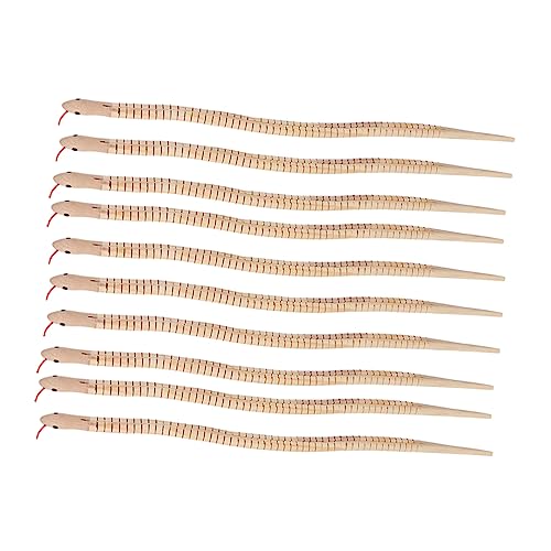 Vaguelly 10 Stück künstliche Schlange aus Holz Bausatz Mini Armbänder Spiele Toys Gummi schlangen Craft basteln Halloween-Holzschlange Simulation Holzschlange Kiefernholz Vaguelly 10 Stück künstliche Schlange aus Holz Bausatz Mini Armbänder Spiele Toys Gummi schlangen Craft basteln Halloween-Holzschlange Simulation Holzschlange Kiefernholz von Vaguelly