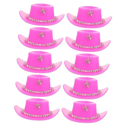 Vaguelly 10 Stücke Kunststoff Cowgirl Hut Strass Cowgirl Hut Dekorative Mini Hüte Mall Hut Vaguelly 10 Stücke Kunststoff Cowgirl Hut Strass Cowgirl Hut Dekorative Mini Hüte Mall Hut von Vaguelly