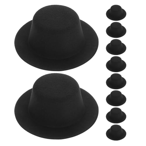 Vaguelly 10 kleine Bastelhüte: Mini-Zylinder, kleine formelle Bowler-Kappen zum Basteln, für Haustier-Kappen, Weihnachtsfeiern, Haarkostüme, Dekorationen Vaguelly 10 kleine Bastelhüte: Mini-Zylinder, kleine formelle Bowler-Kappen zum Basteln, für Haustier-Kappen, Weihnachtsfeiern, Haarkostüme, Dekorationen von Vaguelly