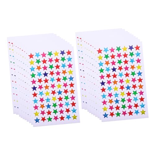 Vaguelly Stern-Aufkleber-Packung 10 Blätter/Tasche Belohnungsaufkleber Für Kinder Zum Basteln Partygeschenk von Vaguelly