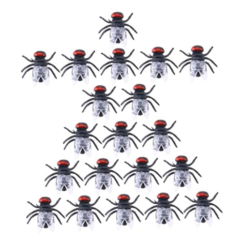Vaguelly 100 Pcs Halloween Künstliche Kunststoff Schwarz Blowfly Spielzeug Scary Halloween Decor von Vaguelly