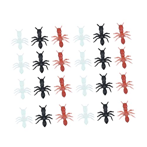 Vaguelly 100 Stück Halloween Simulation Ameisen Lustige Plastik Streichspielzeuge für Halloween Dekoration für Partys und Gruselräume Langlebiges Material Echte Schaffen von Vaguelly