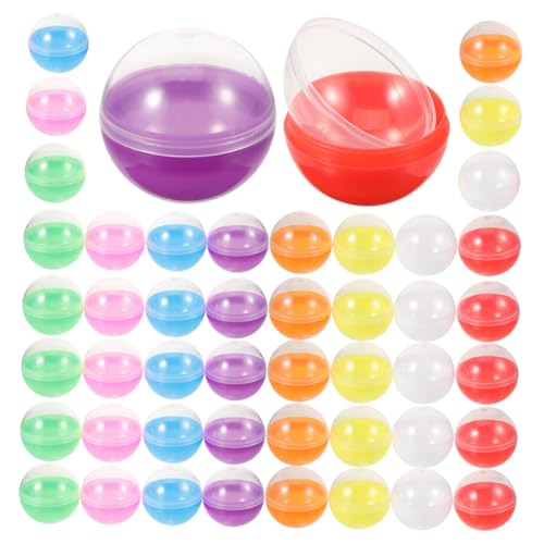Vaguelly 100 Stück Runde -Schale Dekoration Sachen Kugeln Leere Runde Kapseln Ball Runden Füllen Favorisieren Süß Leere Bälle Runde Kapseln Aus Dem Automaten Plastik von Vaguelly