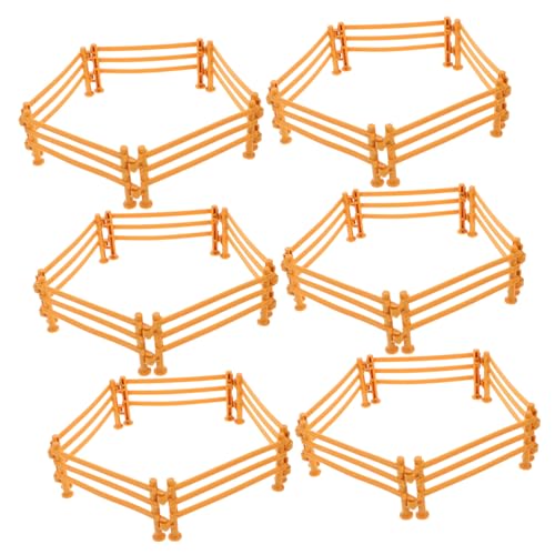 Vaguelly 100 Stück Teiliges Spielzaun Realistisches Farm Tier Picket Fence Vielseitiges Corral Fence Zubehör für Modellbau Kompatibel mit Tierfiguren und Bauernhof Szenen Kreatives von Vaguelly