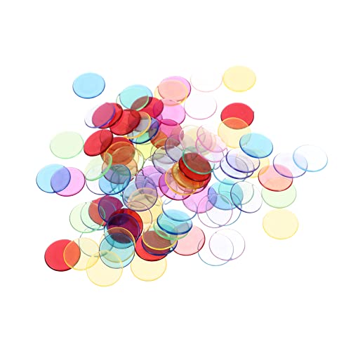 Vaguelly Bingo Chips 100 Stücke Kreative Spielchips für Bingo Spiele Transparente Spielmarken Lustige Plastikmarker für Klassenzimmer Versammlungen Zählchips für Schach Kartenspiele von Vaguelly