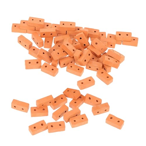 Vaguelly 100 Stück Wandmaterialien Miniaturen Stadtziegel Landschaftsbau Ziegel Häuser Winzige Simulationszubehör Und Zubehör Puppenhaus Basteln Garten Basteln von Vaguelly