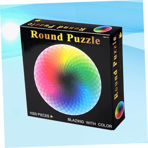 Vaguelly 1000 Stück Teiliges Rundes Puzzle Bunte Puzzlespiel Pädagogisch Farbenfrohes Lernspielzeug für Erwachsene und Geeignet von Vaguelly