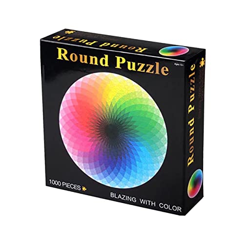 Vaguelly 1000Stücke Rundes Puzzle für und Buntes Lehrpuzzle aus Langlebigem Material als Fördert Spaß und Kreativität Beim Zusammensetzen von Vaguelly