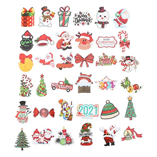 Vaguelly 100St Notebook-Aufkleber Firmen Weihnachtskarten Winter-Grußkarte Weihnachtshaken Scrapbooking Sticker Scrapbook Stickers Scrapbook-Aufkleber Scrapbook-Sticker selber Machen von Vaguelly