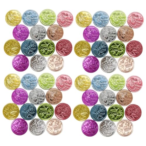 Vaguelly 100St farbige Glücksmünzen Belohnungsglas Karneval Belohnungsgläser Accessoires Fasching spielgeld Party-Münzspielzeug Schatzmünzen aus Plastik Unterhaltungsmünzen Colorful Vaguelly 100St farbige Glücksmünzen Belohnungsglas Karneval Belohnungsgläser Accessoires Fasching spielgeld Party-Münzspielzeug Schatzmünzen aus Plastik Unterhaltungsmünzen Colorful von Vaguelly